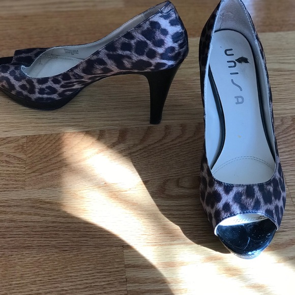 Leopard Print Open Toe Heel - Picture 4 of 6